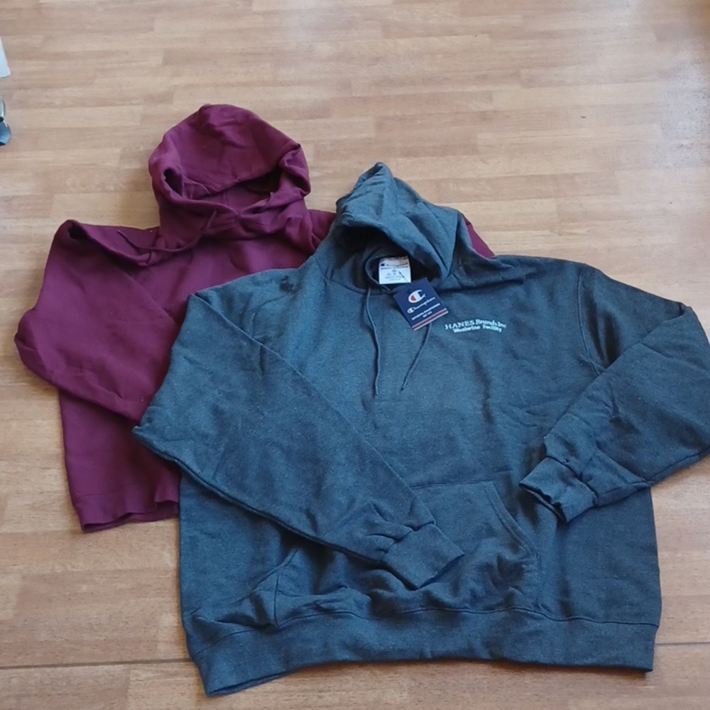 Hooded sweatshirts champion and Hanes men's size 2xlarge